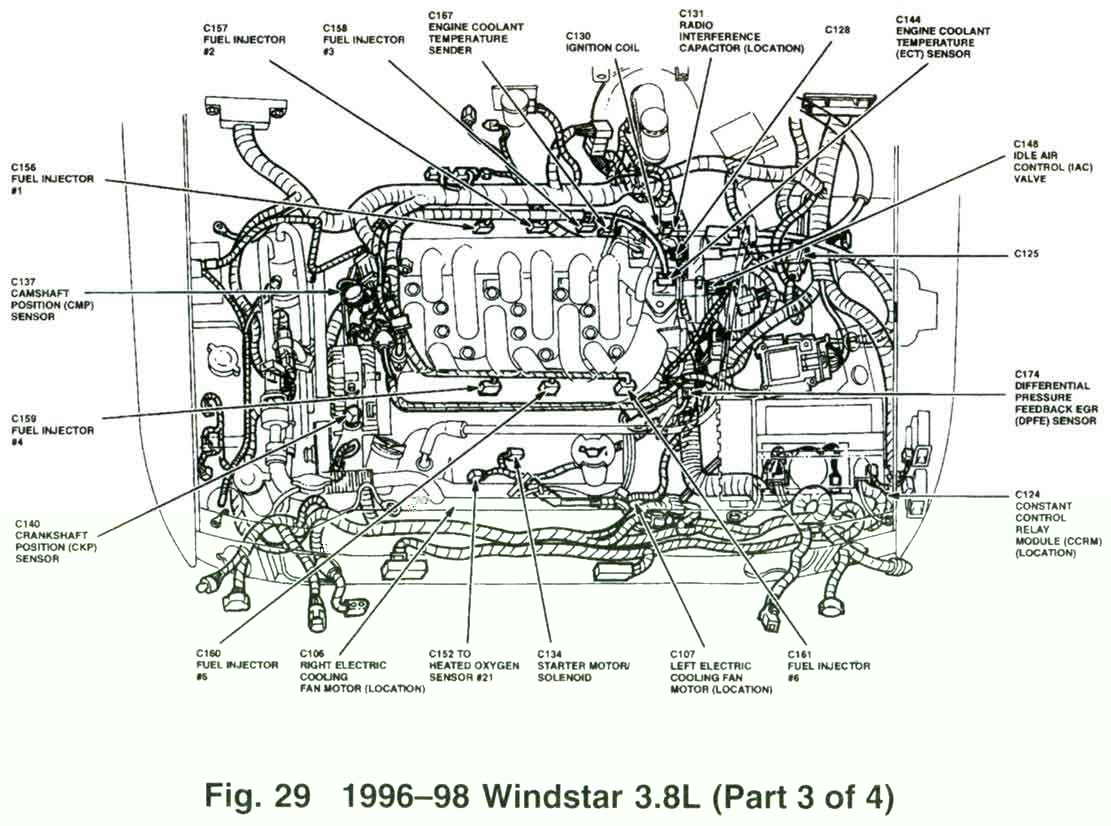 Windstar 3.8L 1996-98 3 часть